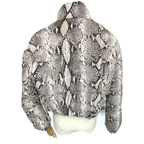 Revolve Tiger Mist Smalll Snake Print Cropped Puffer Jacket Australia Baddie - Picture 7 of 15